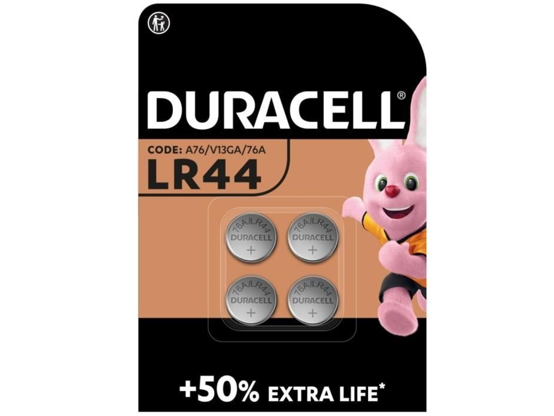 DURACELL Specialty Lr44 1.5V Alkaline Button Cell Pilhas Pacote com 4 76A/A76/V13Ga