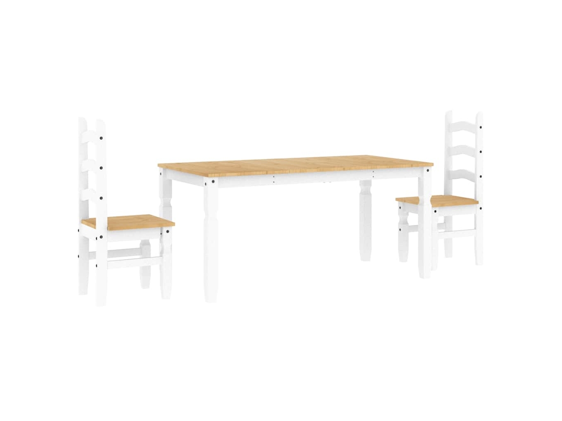Conjunto de Jantar Panama Madeira Pinho Maciça 3 Pcs MAISON EXCLUSIVE