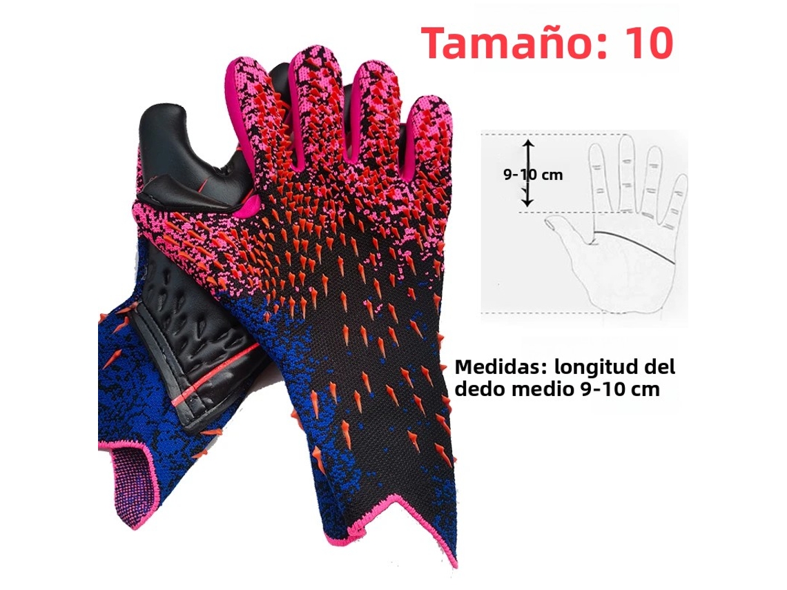 Luvas de Goleiro MDUG profissionais, proteção em látex, 10cm vermelhas