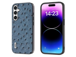 Capa Para Celular Abeel Em Couro Com Textura De Avestruz Para Samsung Galaxy S23 Fe 5g