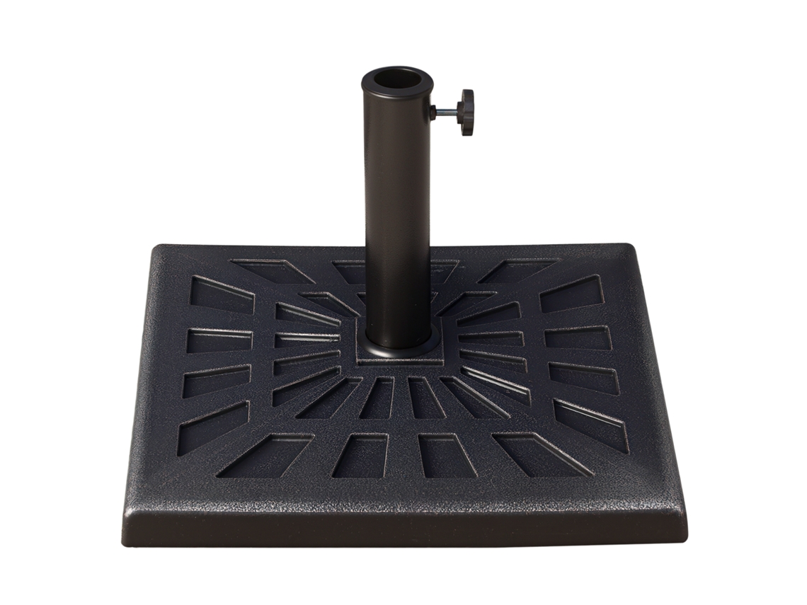 Base parasole in resina peso 15 kg per Ø3,8 cm e Ø4,8 cm palo per ombrellone per terrazzo 47x47x32 cm bronzo ZENCORE SERVICES