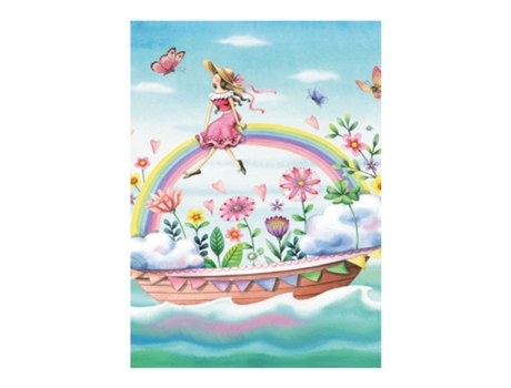 Caderno A5 pautado 25fl Aquarupella Rainbow 22353