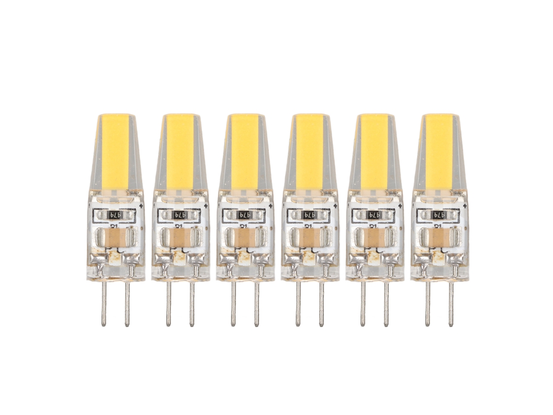 2026 6 Peças de Lâmpada Led G4 6w 500lm Cob Silicone Econômica de Energia para Lâmpada de Teto Parede Mesa 220v