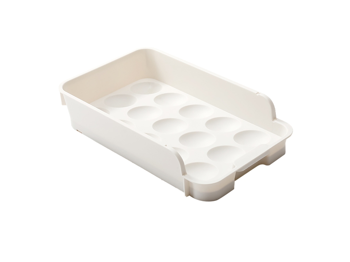 Recipiente para Armazenamento de Ovos 15 Grade Empilhável, Design Gaveta para Geladeira | S/MARCA