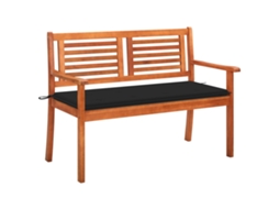 Bench, Benches Vidaxl Preto Madeira (120 Cm)