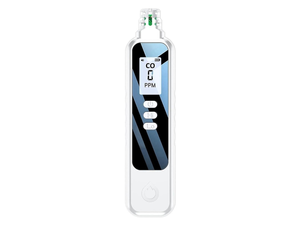 Lurelia Detector De Monóxido De Carbono, Com Visor Lcd, Alarme Sonoro, 2 Pilhas Aaa, Para Viagem, Branco