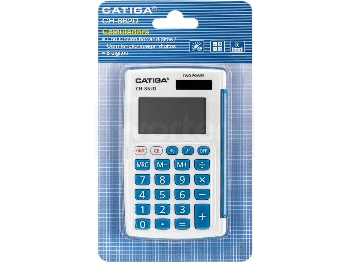 Calculadora Básica CATIGA CH-862D Azul  (Outlet Grade A - 8 dígitos)