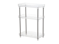 Rack organizador de maquiagem 3 andares, acrílico transparente | S/MARCA
