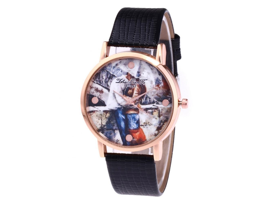 Relojes De Pareja Moda Casual Simples Bonitos Relojes De Pulsera (negro)