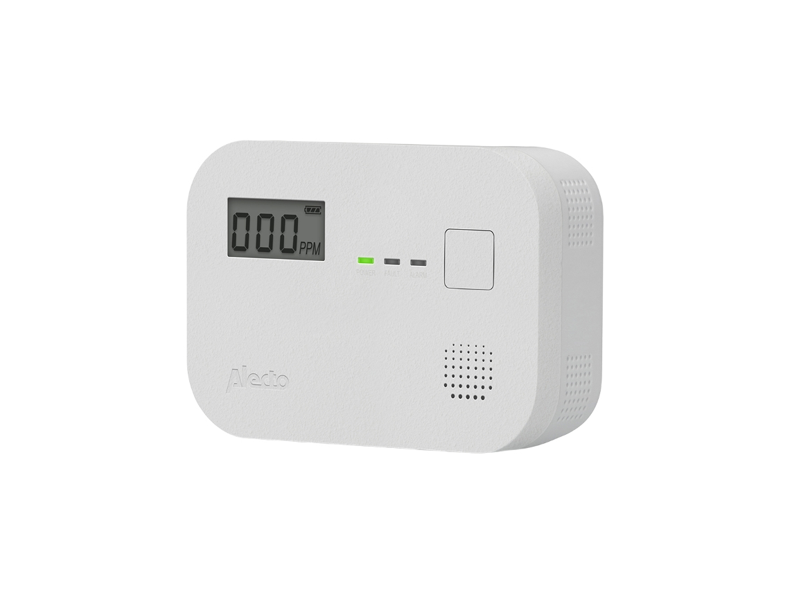 Detector De Monóxido De Carbono Alarme Potente De 85db E Ecrã Led