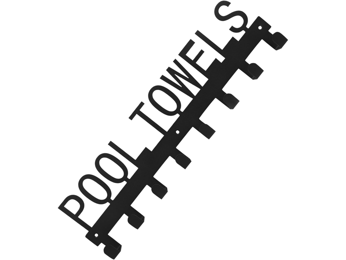 Gancho De Toalha Uonlytech Em Ferro Preto Para Banheiro E Quarto, Com Design Leve E Fácil De Instalar, Criativo