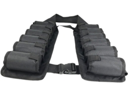 Colete Porta-garrafas Ciieeo Preto Com 12 Bolsos, Cinto Porta-latas Ajustável E Pochete.