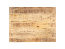 Vidaxl Tampo De Mesa Madeira De Mangueira Maciça 15-16 Mm 70x60 Cm