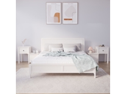Vidaxl Mesas De Cabeceira 2 Pcs 79,5x38x65,5 Cm Pinho Maciço Branco
