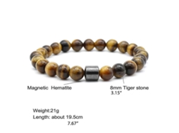 Conjunto De 3 Pulseiras Para Parar De Fumar Com Olho De Tigre E Turquesa De 8 Mm