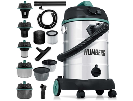 Aspirador Industrial Potente 30l 1600w Hm-402 Para Limpeza Profunda