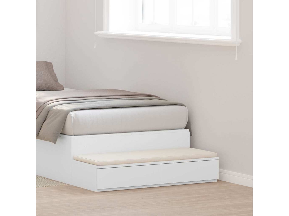 Vidaxl Gavetas De Cama Branco 80 X 36,5 X 16,5 Cm Madeira Processada