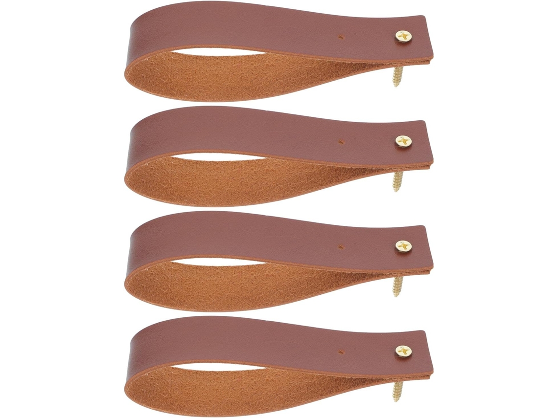 Conjunto De 4 Ganchos Parede Em Couro Pu Homoyoyo Para Toalhas, Com Alta Capacidade De Carga, Estilo Boêmio Para