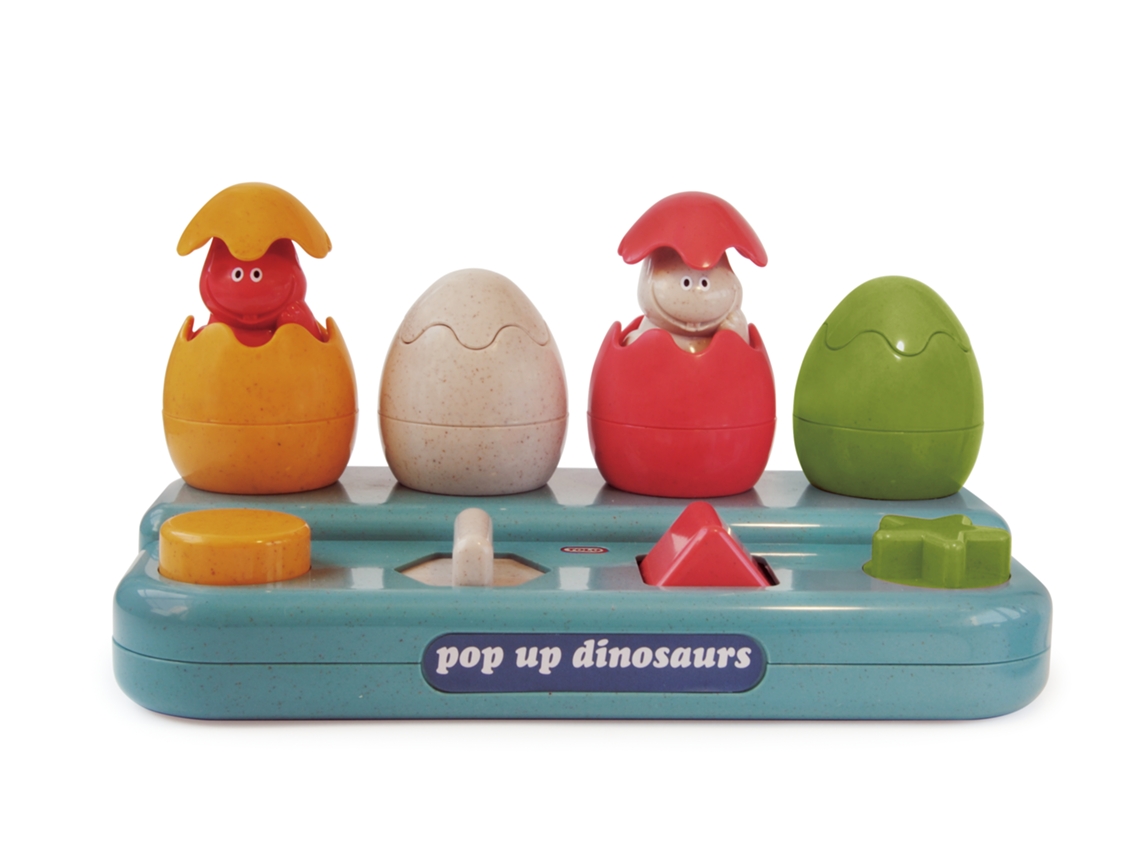 Brinquedo Educativo E Sustentável Tolo Toys Bio Pop Up Dinosaurs Para Crianças De 1 A 2 Anos.