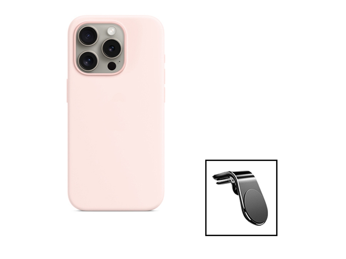 Capa para iPhone 15 Plus PHONECARE Silicone Líquido Magnética Rosa