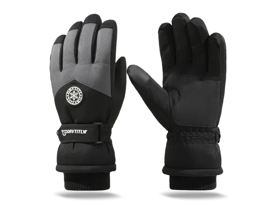Luvas De Pelúcia Femininas Para Snowboard E Esqui Pretas Aquaforge