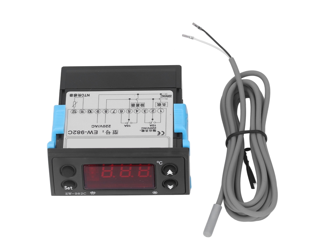 Termostato Digital De Controle De Temperatura Com Desgelamento E Resfriamento Ac 220v Para Cooler