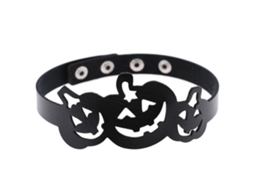 Colar De Couro Pu Abóbora Hollow Estilo Euramericano Halloween