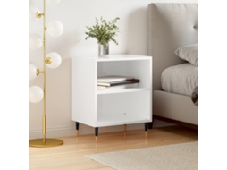 Vidaxl Mesa De Cabeceira Derivados De Madeira Branco Brilhante