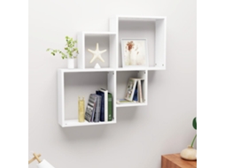 Vidaxl Estante De Parede Cúbica 80x15x78,5 Cm Deriv. De Madeira Branco