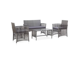 Garden Lounge Set, Garden Lounge Sets Vidaxl Antracite Rattan / Vime (n/a)