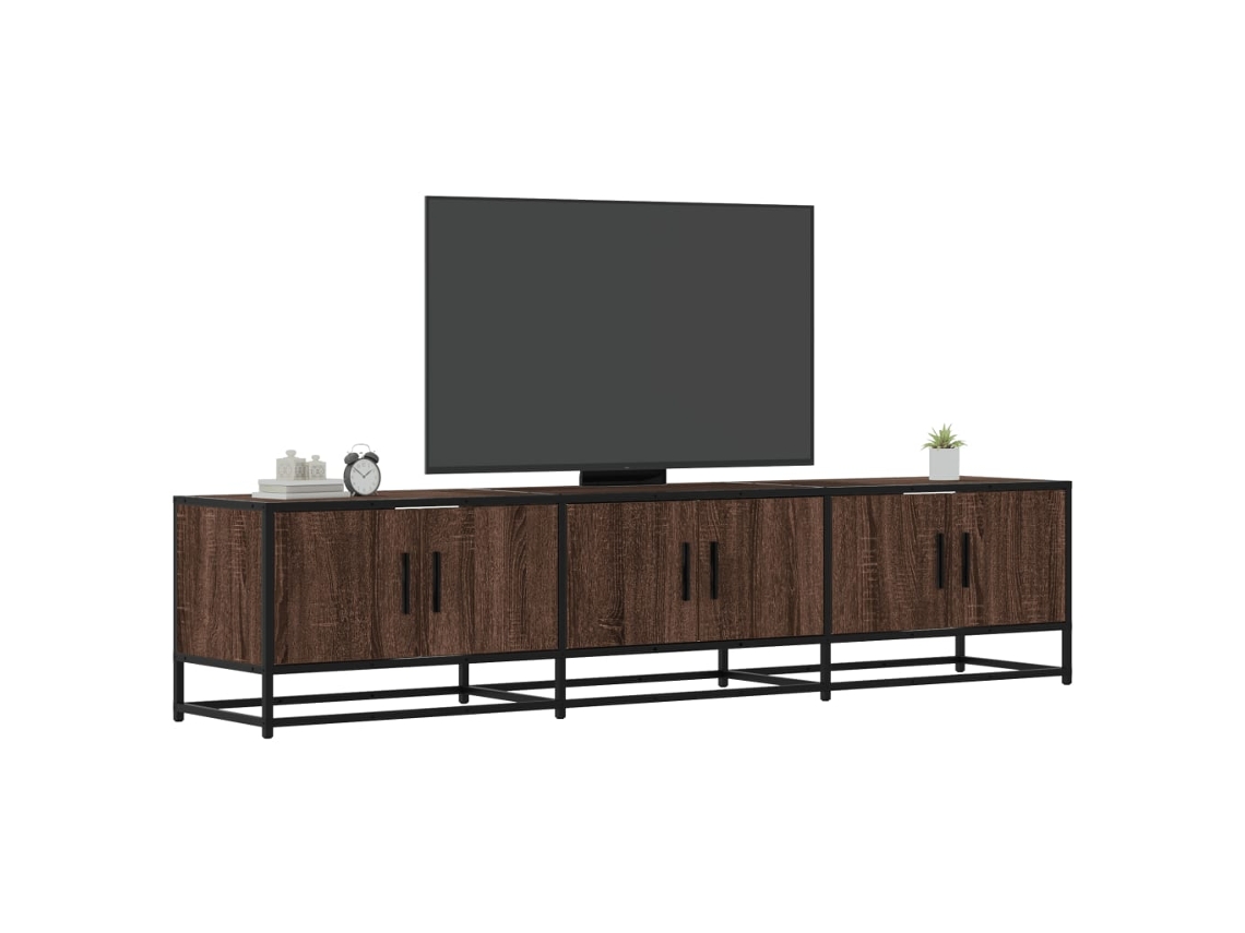 Móvel De Tv 180x35x41 Cm Derivados De Madeira Carvalho Castanho Dkd Home Decor