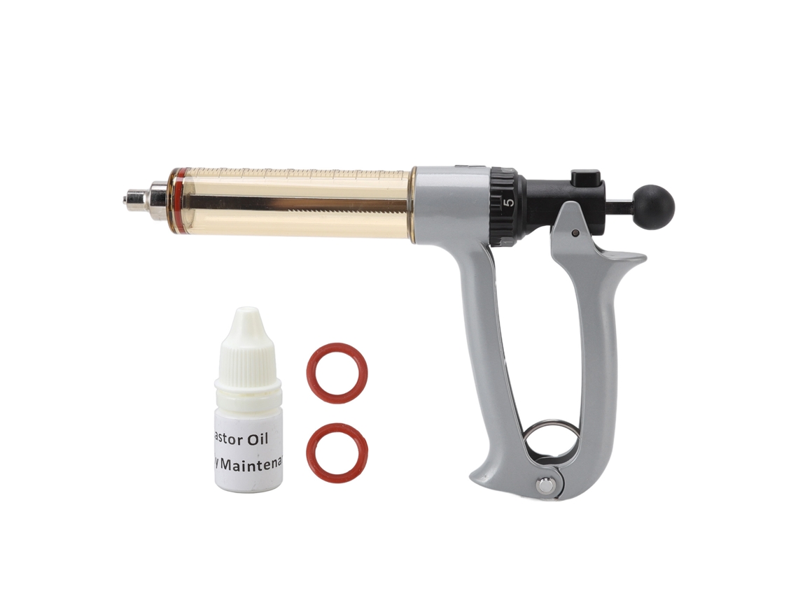 Jeringa Semi Automática De Metal Para Aves: Inyector Continuo Semi Automático