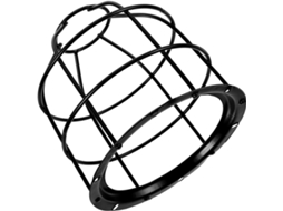 Proteção De Gaiola Para Lâmpada Industrial Em Metal Preto