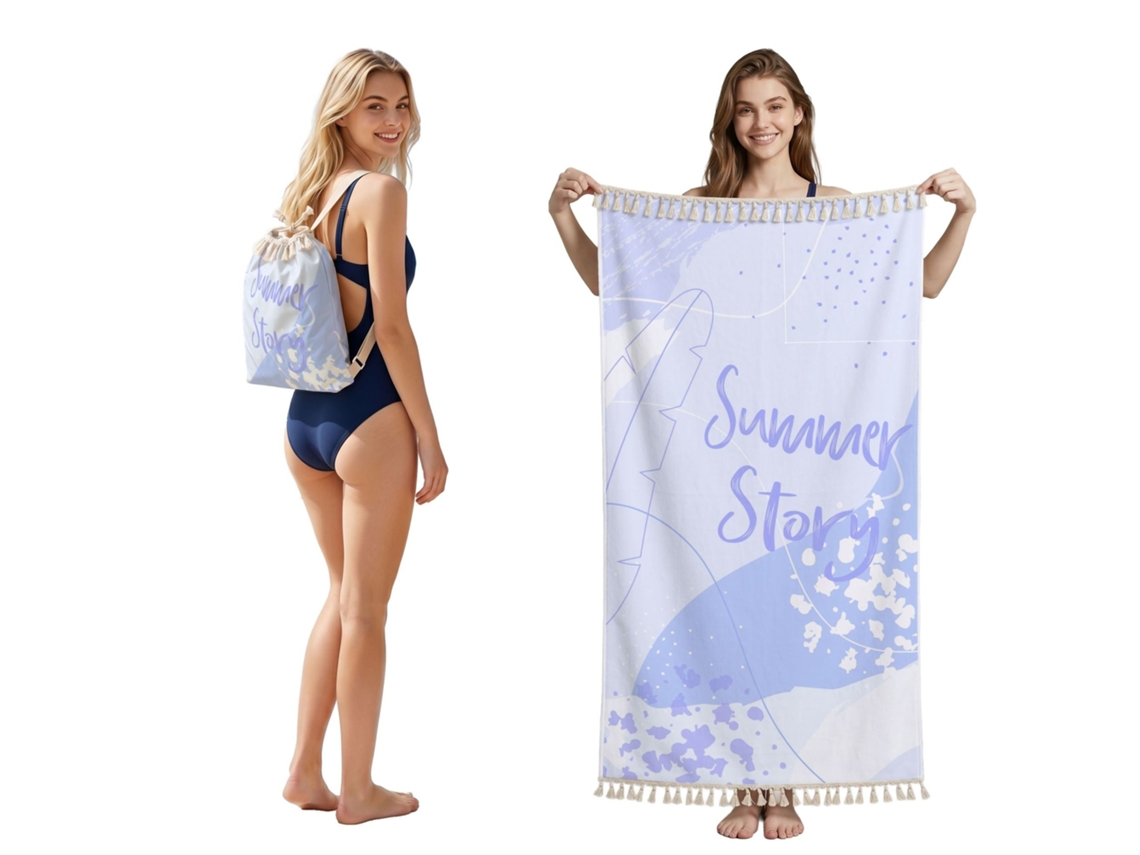 Toalha de Praia HENTEN HOME Dobrável e Transformável em Mochila 90x180 Cm | HENTEN HOME