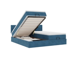 Ottoman Bed, Ottoman Beds Vidaxl Azul Veludo (180 X 200 Cm)