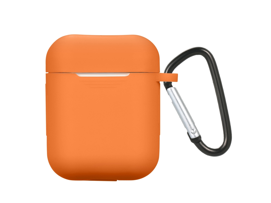 Capa Mali de Silicone com Carabiner, Protetora para Fones Apple, Resistente a Impactos