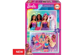 Puzzle EDUCA 2x Puzzle 48 Barbie (Idade Mínima: 3 Anos - 96 Peças)