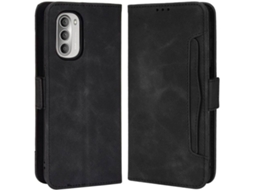 Capa e Película Motorola Moto G51 5G HFS HOUSE Carteira Preto
