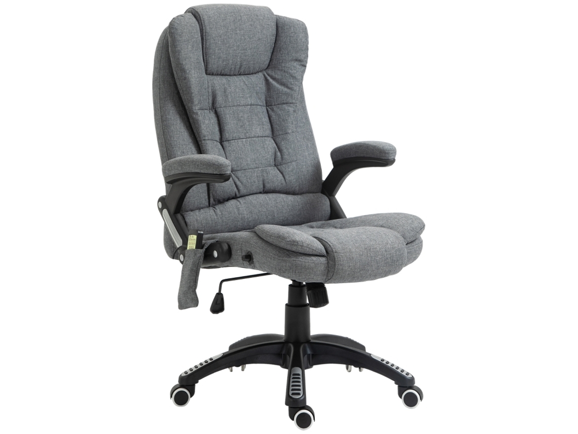 Cadeira Massagem Executiva Ergonômica Cinza 67x74x126cm VELTRIX