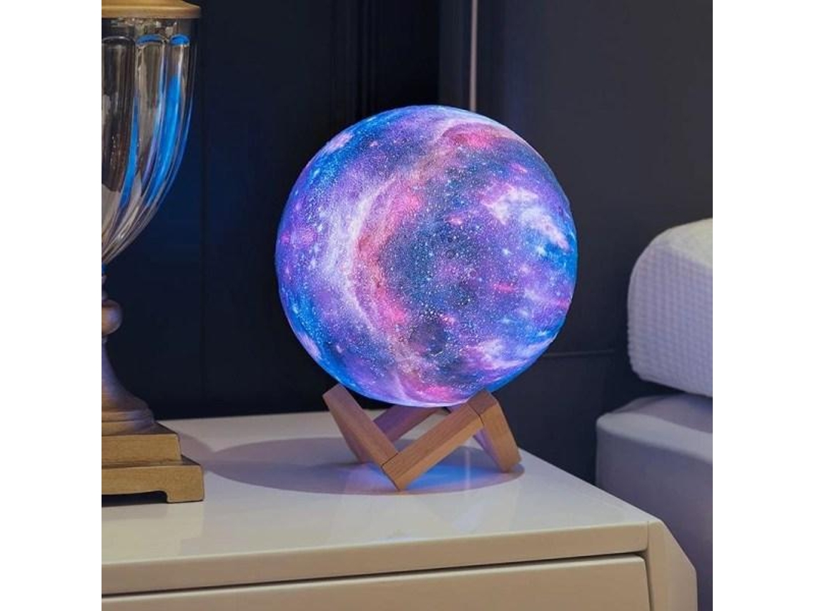 Luminária Noturna XL Lua Cheia 3d Multicolorida BRILVIBERA