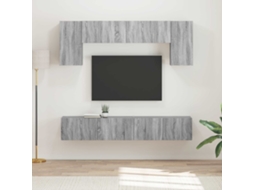 Vidaxl Conjunto de Móvel de Tv 4 Pcs Cinza Sonoma Madeira Processada
