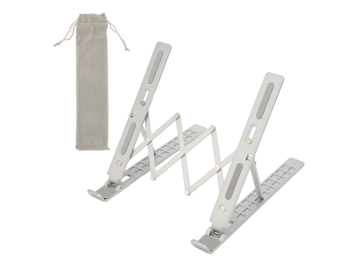 Soporte plegable de aluminio para portátil con 10 niveles ajustables, disipación de calor | S/MARCA