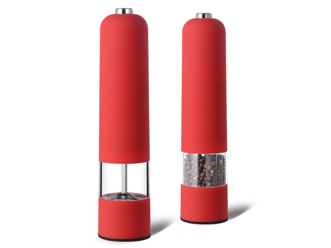 Moinho De Sal E Pimenta 2 Peças, Vermelho Elysve