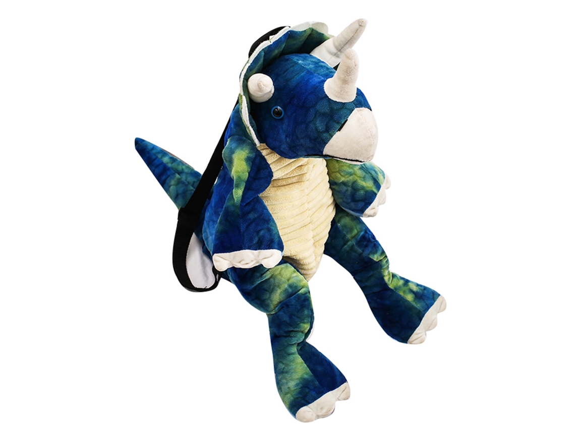Primerox mochila de Dinossauro 3d Pelúcia para Crianças Cute Animal Mochila Infantil Azul