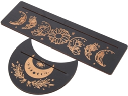 Porta-cartas De Tarô De Madeira, Em Formato De Lua, Decorativo