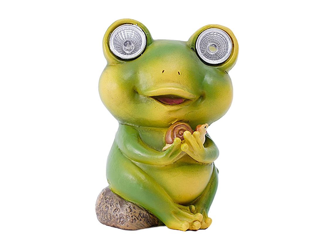 Lâmpada Solar Para Jardim, Sapo Fofo, Luz Decorativa, Interno, Externo, Figura Solar, Ornamento Aquaforge