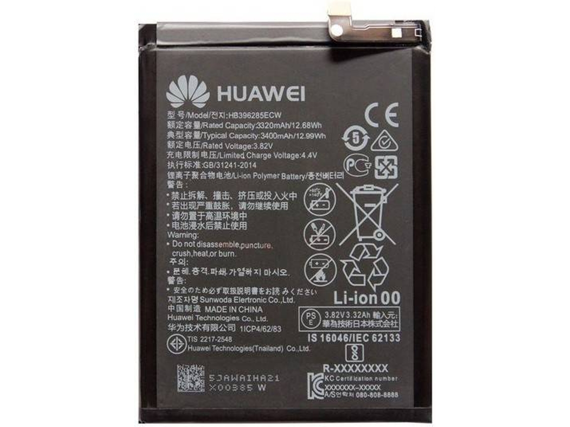 Bateria HUAWEI HB396285ECW P20 Honor 10 3320mAh Lítio-Ion Original