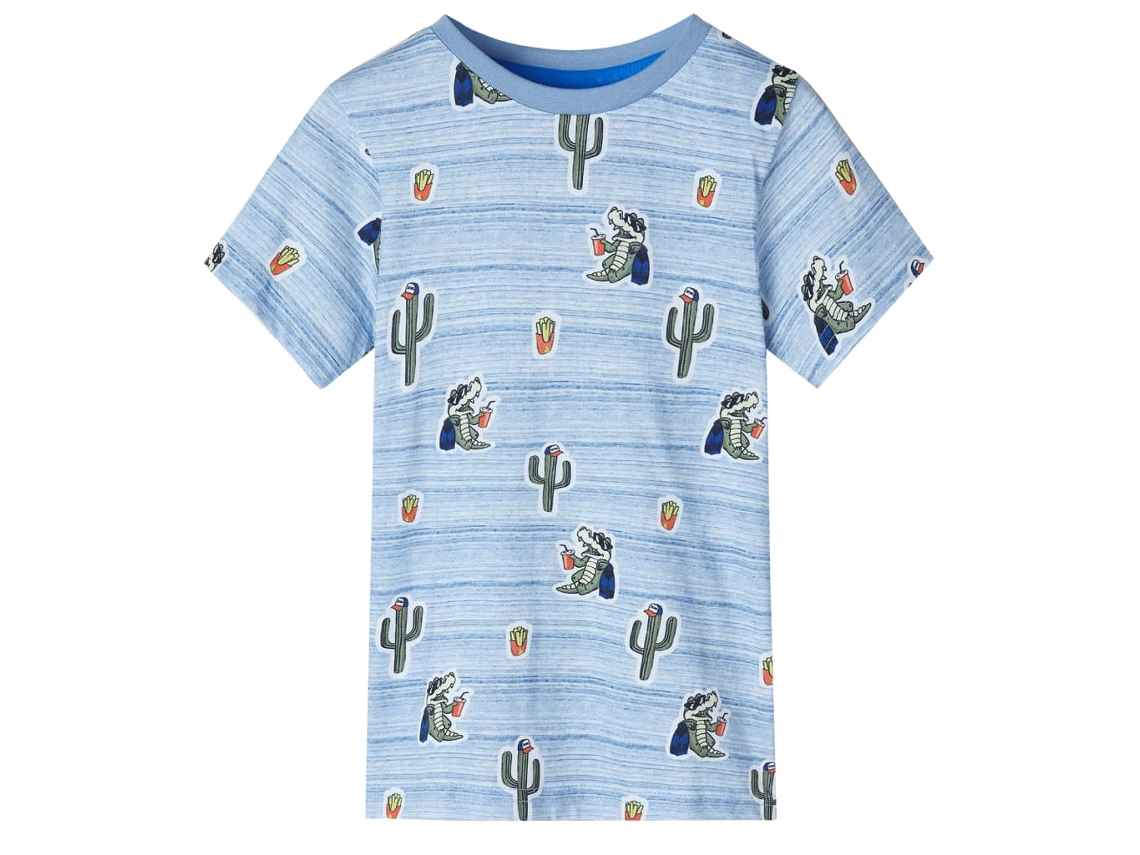 T-shirt De Criança Mistura De Azuis 140