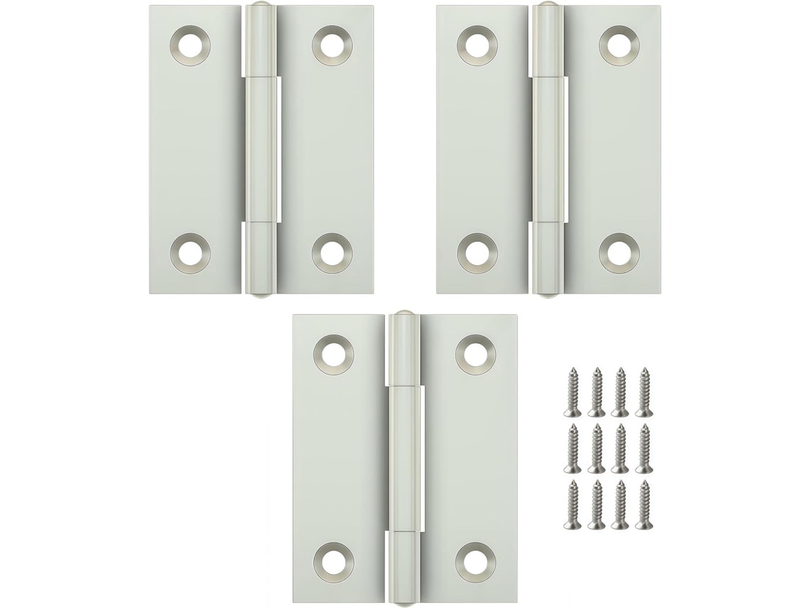 Dobradiças Articuladas Em Aço Inoxidável, Pacote Com 3 Unidades, Para Armários, Portas De Batente E Ferragens Para