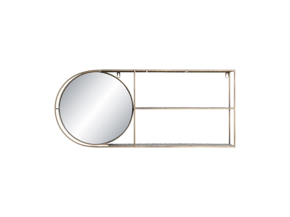 Espelho de parede DKD Home Decor Espelho Dourado Metal Moderno (80 x 13 x 35 cm)